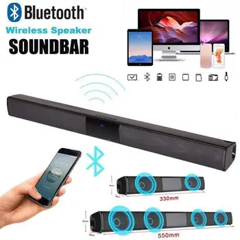 Bluetooth bezvadu Skaņas Bārs 3D Stereo Skaļruņi Kolonnas FM Radio TF Karte, Audio, USB, Subwoofer Mājas Kinozāles Soundbar PC Speaker