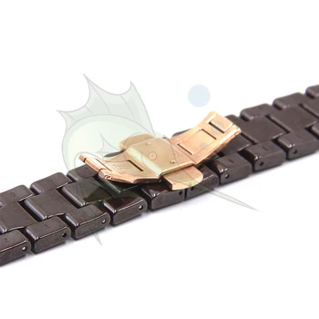Brūna Keramikas 22mm Siksna Watchband par AR1446 Džentlmenis un Dāma Pulksteņi ar Nerūsējošā Tērauda Sprādzi