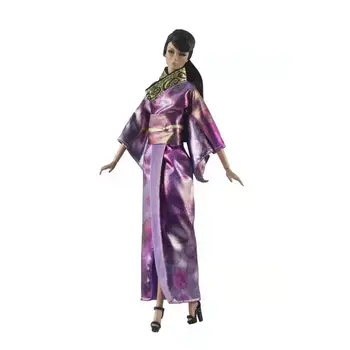 Cosplay 1/6 BJD Piederumi Japāņu Drēbes Tradicionālo Kimono Kleita Barbie Lelle Drēbes Ilgi Yukata Kostīmu Namiņš DIY Rotaļlietas