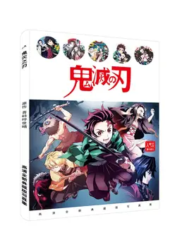 Demon Slayer Kimetsu nav Yaiba Anime Rakstzīmes Krāsains Artbook Limited Edition Collector Edition Attēlu Albumu Pastkartes, Dāvanu