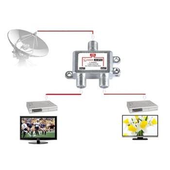 Divējāda lietojuma TV Signālu Satelītu Sat Koaksiālais Diplexer Kombains Sadalītāja Combiners Kabeļu Switch Komutatoru Elektronisko Piederumi