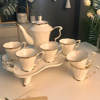 Eiropas Kaula Porcelāna Kafijas Tasi Set Home (Sākuma Keramikas Dzīvojamā Istaba Angļu Pēcpusdienas Tēja Tējas Komplekts Tējkanna Kausa Dāvanu