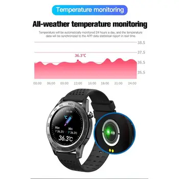 F22U Bluetooth Sporta Smart Skatīties Vīrieši GPS Fitnesa Tracker Pilna Touch Smart Aproce Sieviete Temperatūra Smartwatch Android vai IOS