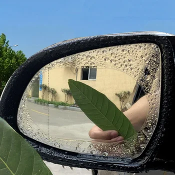 Fit Automašīnu Atpakaļskata Spogulis Ar Aizsargplēvi Anti Migla Lietus Logā, Skaidrs, Ūdensnecaurlaidīgs Atpakaļskata Spogulis Aizsardzības Mīksto Pārklājumu Auto