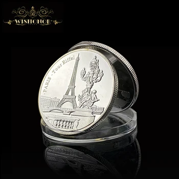 Francija Parīze Piemiņas Monētu Iedomātā Normālu Skaida Pārklājumu Monētas, Eifeļa Tornis, Zelta Piemiņas Monētu Kolekcijas