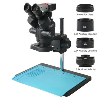 HD 1080P 60FPS 48MP HDMI USB Video Kameras 3,5 X-90X Vienlaicīgi-Fokusa Stereo Mikroskopu Trinokulara Mikroskopu Komplekts
