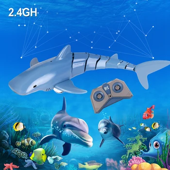 Ir 2021. Jauns RC Haizivs Dzīvnieki Roboti Rotaļlietas Zēniem Atdzist ātrgaitas 2.4 GH Bērniem Rc Haizivis, Zemūdens Ūdensizturīgs Recharg ātruma laivu Modelis