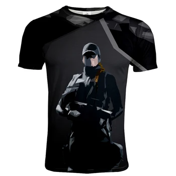 Ir 2021. Populāra Spēle Rainbow Six Aplenkuma 3D Iespiests T-kreklu apdruka Vīriešu Sieviešu Ikdienas Modes Streetwear T Moderns Hip Hop Unisex T Krekls