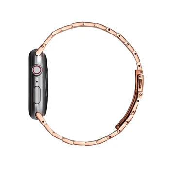 Ir 2021. Slim Nerūsējoša Tērauda Skatīties Siksnu iWatch Sērijas SE 6 5 4 Metāla Rokas pulksteni Datumi Apple Skatīties 3 2 1 Ultra Plānas