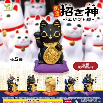 Japānas patiesu gashapon kapsula rotaļlietas Maneki Neko laimīgs, melns kaķis rhino Anubis Faraons sfinksa talismans skaitļi radošo rotājumu