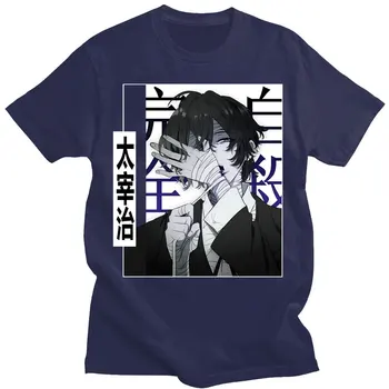 Japāņu Komiksi Bungou Klaiņojoši Suņi T-krekls Super Cool Osamu Dazai Modes Modelis T Īsām Piedurknēm Vīriešu Hip Hop Brīvs T Krekls
