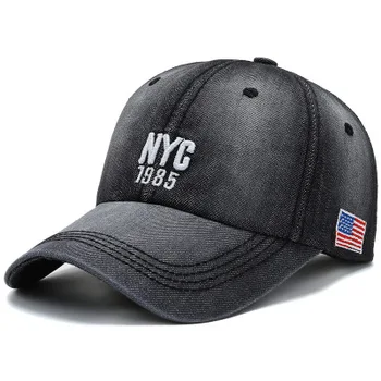 Jauno Cepuri NYC Vēstuli Kovboju Izšuvumi Beisbola cepure Āra Sporta Sieviešu klp beisbola cepure vīriešiem