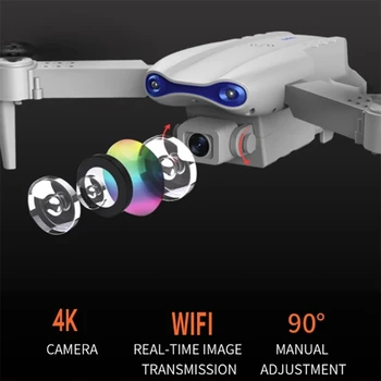 Jaunu K3 dūkoņa 4K IZŠĶIRTSPĒJAS dual kameras salokāms augstums dūkoņa, tur WiFi FPV 1080p reālā laika pārraidi RC Quadcopter rotaļlietas PK sg906 pro