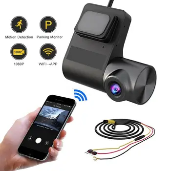 Jaunu Wifi Automašīnas DVR Kamera HD Dash Cam G-sensors 170° Platleņķa Auto Video Reģistrators Ar Buck Līniju, 24 Stundu Autostāvvieta Uzraudzība