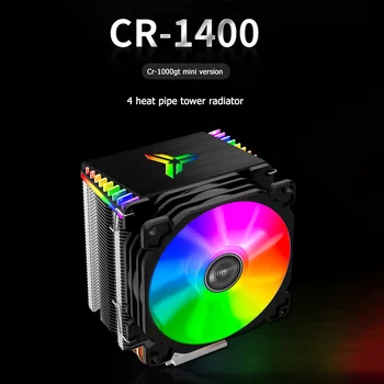 Jonsbo CR1400 PWM 4Pin 12V GAB LED Ventilatoru Dzesēšanas RGB 4 Siltuma caurules CPU Cooler Datora Radiatora Intel 1151/1155/AM3/AM4 CPU Cool