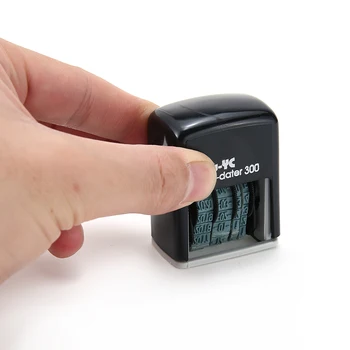 Kabatas S-300 Mini Date Stamp (Datuma Spiedogs Karbonāde Maza Roktura Self-Rakstīšana Ar Tinti Gumijas Zīmogu Kancelejas Biznesa Biroja Piederumi Nospieduma Zīmogs
