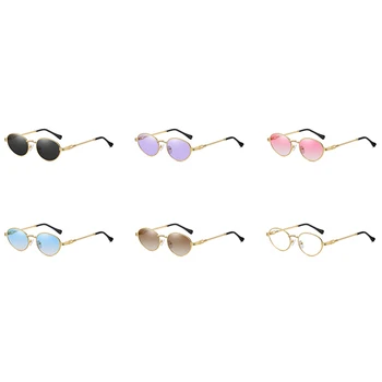 Kachawoo ovālas formas saulesbrilles vīriešu modes briļļu aksesuāri sievietēm trending āra žalūzijas lēcas slīpumu, kārtas brūna, zila, rozā