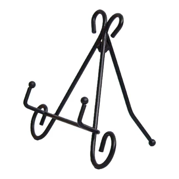 Kaltas Dzelzs Mākslas Vertikālās Plāksnes Plaukts Trauku Glabāšanai Plaukts Eiropas Stila Displejs Stāvēt Black Molberts Plate Mājas Apdare