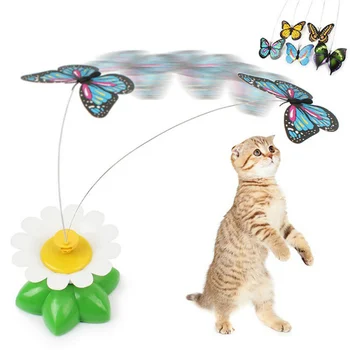 Krāsains tauriņš putnu dzīvnieku formas plastmasas funny pet suns kaķēns interaktīvo mācību kaķis rotaļlietas
