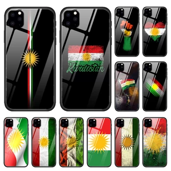 Kurdistānas Curdistan Karogu, Pastiprinātas Stikla Gadījumā ar Apple iPhone 12 Mini 11 Pro XR X Capas 7 8 + XS Max 6 6S Plus Tālrunis Coque