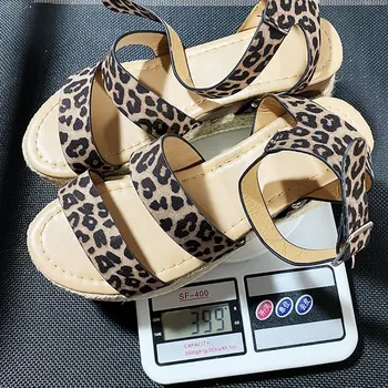 Leopard Sprādzi Atpakaļ Siksna Ganāmpulka Modes Sieviešu Platformas Sandales, Kurpes Sieviešu Sandalilas Sandles Sieviete Dzīvoklis Kurpes Sandales 2021