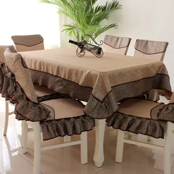 Luksusa Eiropas Līmēšana Galdauts Elegants Mežģīņu Galdautu Krēsla Spilvenu Komplekts Virtuves Galda Segtu Ēdināšanas Puse Dekori Attiecas