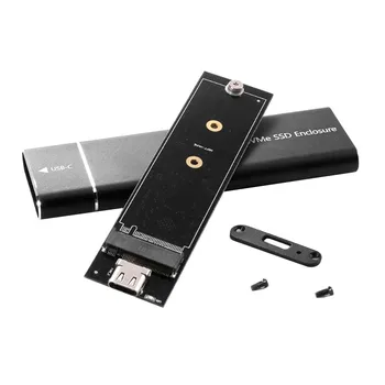 M. 2 NVME Cietvielu Disks Lodziņā USB3.1 Tips-C Mobilo Ārējā Kaste Alumīnija Sakausējuma Korpusa ātrgaitas Pārraides SSD Adapteris Kaste