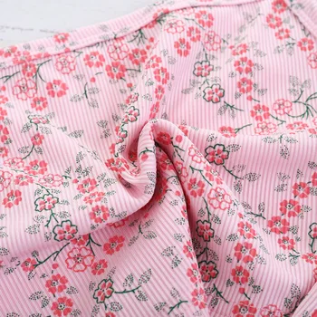 Mazas Meitenes Ziedu Print Set Spageti Siksnas Piedurknēm Topi Savirmot Īsās Bikses 2 Gabals Piemērots Bērnu Apģērbu Komplekti