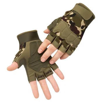 Medību Tactical Cimdi Militāro Pusi Pirkstu Maskēties Cimdi Āra Pārgājienu Fitnesa Velosipēdu Medību Tūrisms Zvejas Cimdi