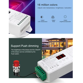 Miboxer DT8 DL-X DALI 5 IN 1 LED Lentes Kontrolieris Digitālā Pārslēga Vienu Krāsu RGB RGBW RGB+PKT Smart LED Reostats LED Lampas