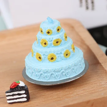 Miniatūras Dzimšanas Dienas Kūka Modeļa Simulācijas Pārtikas Virtuve Rotaļlietas Lelle Māja Piederumi Kūka Miniatūras Kūka Rotaļlietas