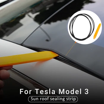 Model3 Auto, Vēja Trokšņa Samazināšana Komplekts Kluss Zīmogu Komplekts Tesla Model 3 2021 Piederumi Jumta logu Stikls blīve Modeli, Trīs