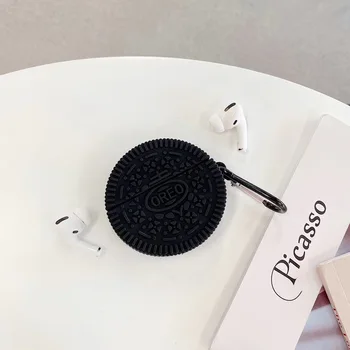 Modes Gudrs 3D Piena Šokolādes Cepumu Bezvadu Bluetooth Austiņas Gadījumos AirPods Pro 2 1 Mīksts Silikona Austiņas Segtu Būtiska