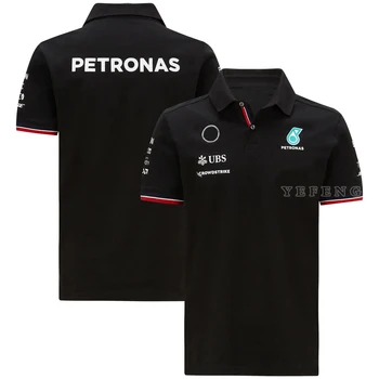 Motorsport F1 Komandas Sacīkšu GP Polo Atloks Ir 2021. Sezonā AMG Petronas Vīriešu Elpojošs Gadījuma Īsām Piedurknēm T-Krekls Vasaras Automašīnas Ventilators