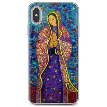 Mīksto Gadījumā Virgin De Guadalupe Virgen Marija Drukāt, Lai iPhone, iPod Touch 11 12 Pro 4 4S 5 5S SE 5C 6S 6 7 8 X XR XS Plus Max 2020