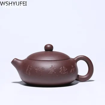 NLSLASI Yixing tējas katlā, violeta māla xishi tējkannas tieguanyin Roku darbs TeaSet Ķīniešu Keramikas Māla Tējkanna Tējas ceremonija Dāvanas 170ml