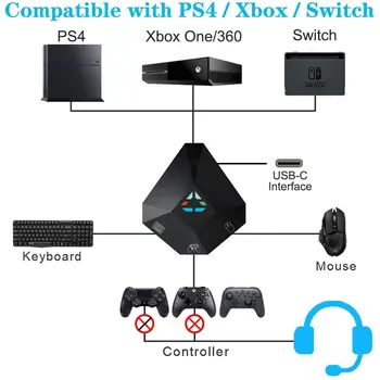 NS Vadu USB Savienojums Tastatūras un Peles Adapteris LED Indikators, Pārveidotājs PS4 /PS3/Xbox Viens/ Xbox 360/ Nintendo Slēdzis lite