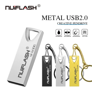 Nuiflash Metāla USB Flash Disks 128gb TYPEC Pen Drive 32gb 64gb Usb 2.0 Flash Disku iPhone X/Plus 8/8/7 Plus USB Memory Stick