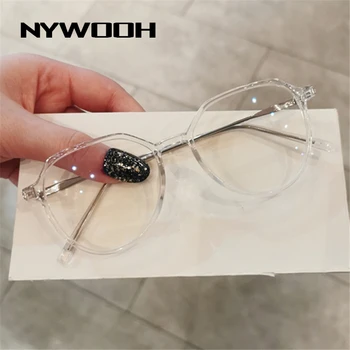 NYWOOH Caurspīdīgs Datora, Briļļu Rāmji Sievietēm, Vīriešiem Anti Zilā Gaisma Brilles Nelegālo Optisko Rāmis Viltus Briļļu