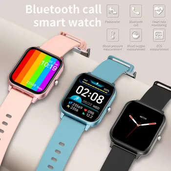 P8 Uzlabot Smart Skatīties 1.7 Collas MTK2502 Bluetooth Zvanu Smartwatch KT50 Sirdsdarbības Ātrums, asinsspiediens, Sprots fitnesa Ūdensizturīgs P90