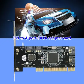 PCI Paplašināšanas Karti uz 4 Portu SATA Converter Kartes Sērijas Sil3114 3114 Masīva Kontrolieris 1,5 GB/s Iekšējo Cieto Disku RAID PCI