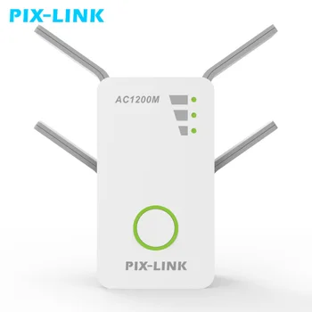 PIXLINK 1200Mbps Bezvadu Maršrutētāju (wireless router Wifi Range Extender Repeater Signāla Pastiprinātājs 2.4/5GHz Dual Band AP WPS Ar 4 Ārējās Antenas