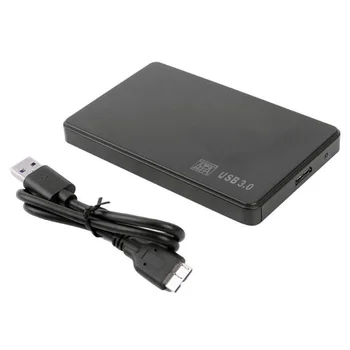 Plastmasas 3TB USB 2.0/3.0 Būra Gadījumā, 2.5 collu SATA SSD HDD Mobile Box Pārraides Ātrumu 480 M/5G Melnā Cietā Diska Kaste