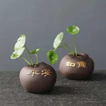Radošā Violetā Māla Tējas Pet Pirkstu Mini Puķu Pods Hidroponiskas Augi, Dārza Bonsai Rotājumi Boutique Tējas Komplekts Apdare