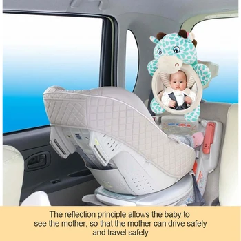 Regulējams Drošības Auto Mazuli Spoguļa Aizmugures Sēdekļa Pagalvi Atpakaļskata Spogulī, Bērnu Saskaras Ar Aizmugures Ward Zīdaiņu Auto Drošība Bērnu Monitors