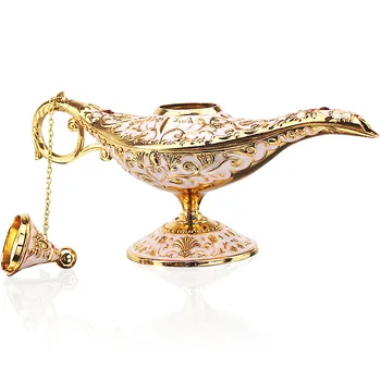 Retro Eiropas amatniecības Aladdin burvju lampu, mājas, klubs apdare cinka sakausējuma radošās amatniecības apdare, kas vēlas lampas