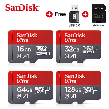 SanDisk Ultra Atmiņas Karti 200GB 128GB 64GB, 32GB 16GB 8GB microSDHC/micro SDXC UHS-I micro SD karti, 98MB/s TF Kartes Viedtālrunis