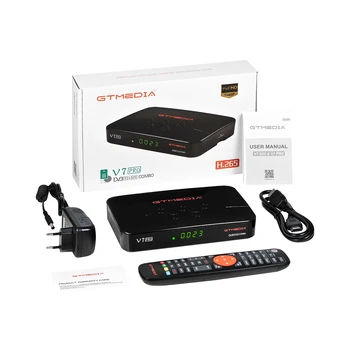 Satelīta TV Uztvērējs GTMEDIA V7 PRO H. 265 DVB S2/T2 Combo TV Kastē Atbalsta USB Wifi Set Top Box Labāk nekā GT MEDIA Plus V7