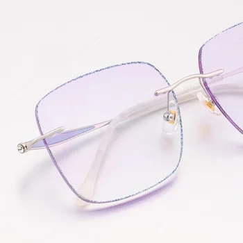 Sieviešu Modes bez apmales Brilles Var Pievienot Recepšu Lēcas Jaunas Brilles Briļļu 203 204