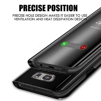 Skatīt Smart Full Cover Case For Samsung Galaxy A01 A51 A71 A30S A40S A50S A30 A50 S20 Ultra Plus Spogulis, Pārsegs Telefonu Gadījumā Fundas